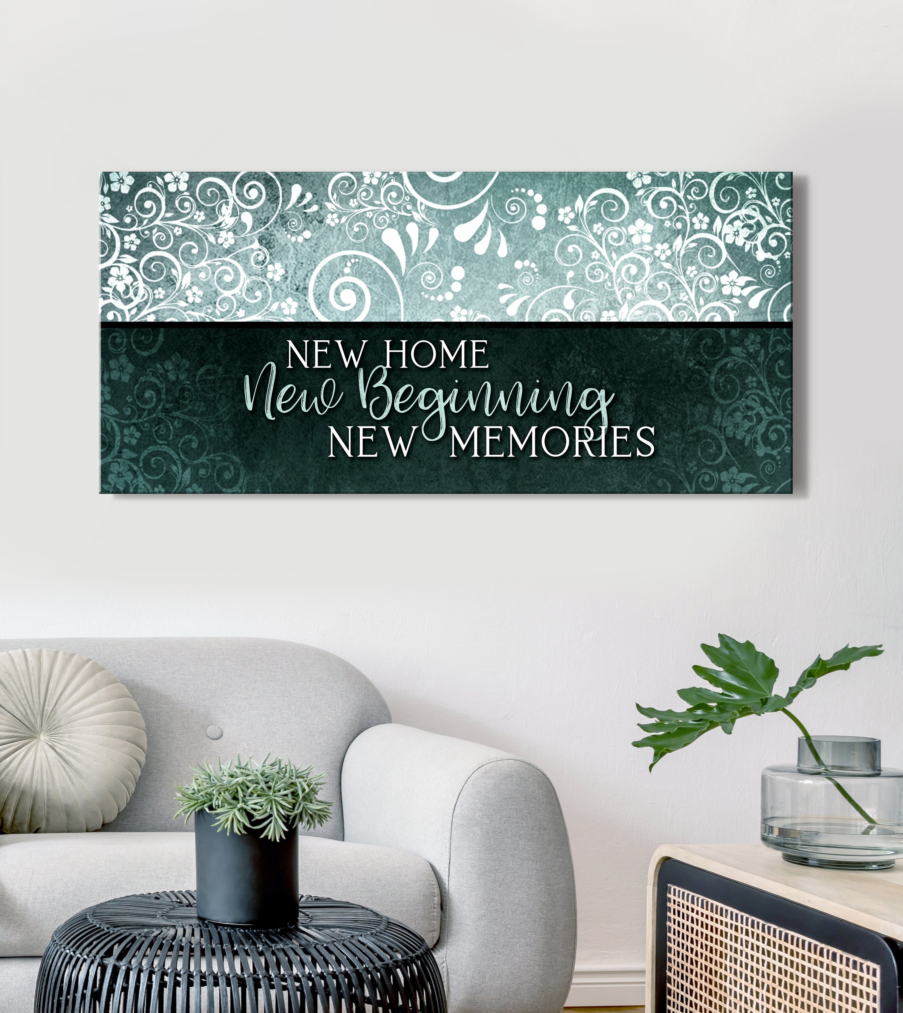 Hot! New Home Wall Art V17: Wood Frame, Ready to Hang
