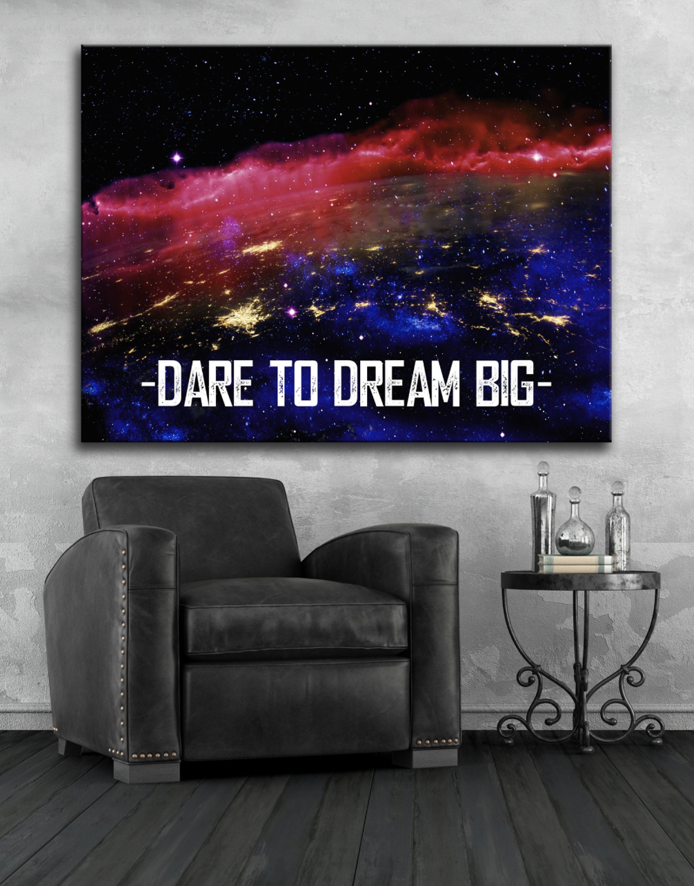 Hot Deal! Home Wall Art - Dare To Dream Big (Wood Frame, Ready To Hang)