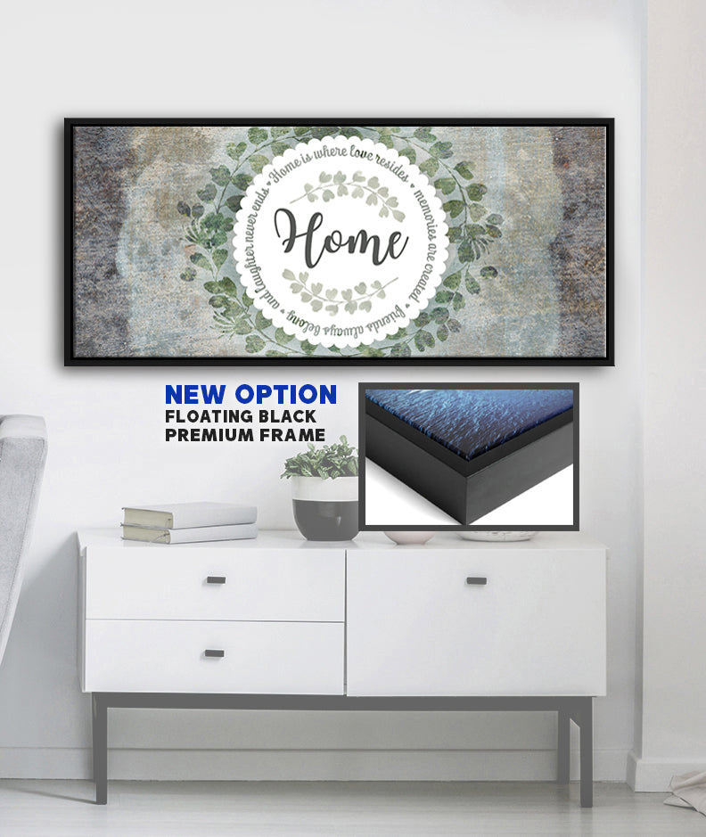 Exclusive Home Wall Art - 'Home is Where Love Resides' with Wood Frame, Ready to Hang! Buy 2 Save 20%