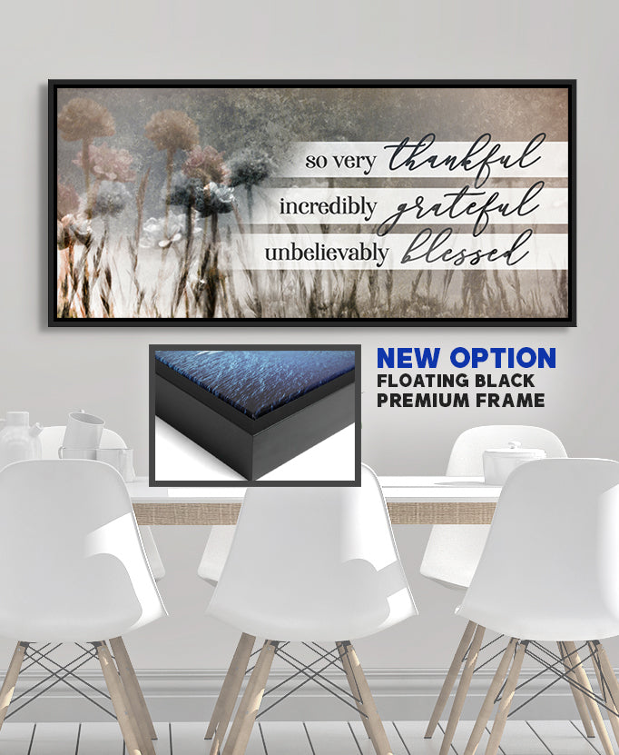 Hot Deal! Christian Wall Art - 'So Very Thankful V21' with Wood Frame, Ready to Hang