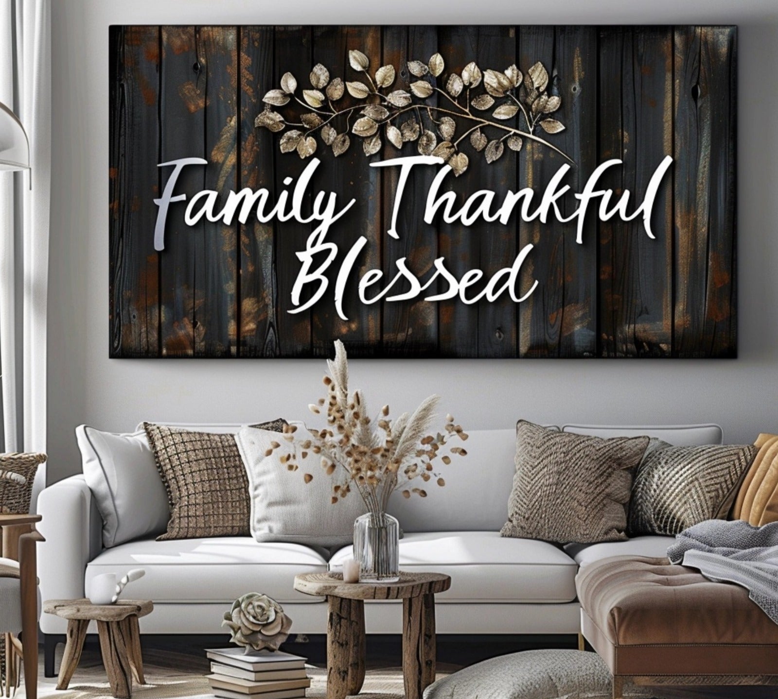 High - quality Family Thankful Blessed Wall Art V4 for Your Home