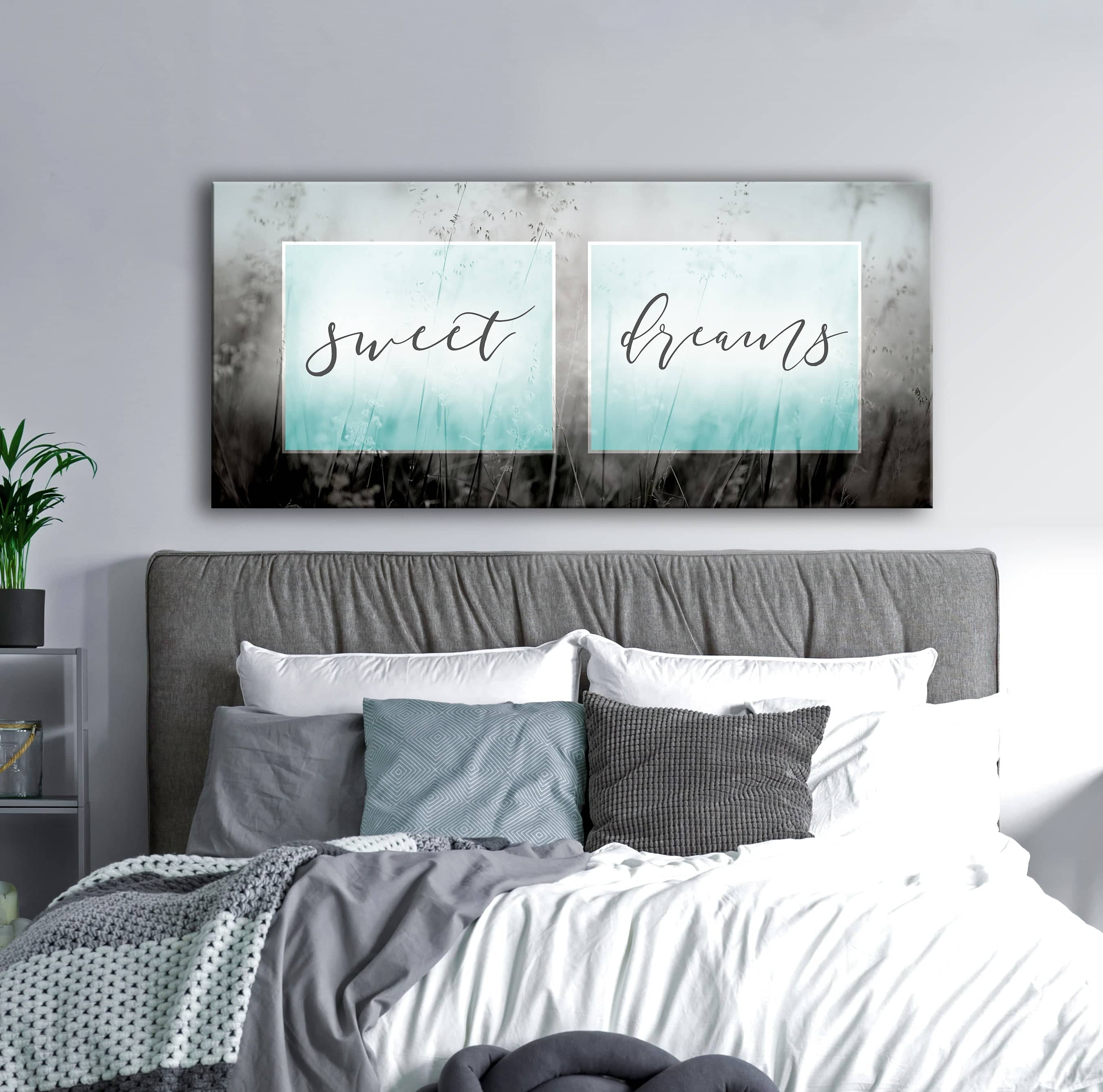 Exclusive! Bedroom Wall Art - Sweet Dreams V6 (Wood Frame, Ready To Hang)