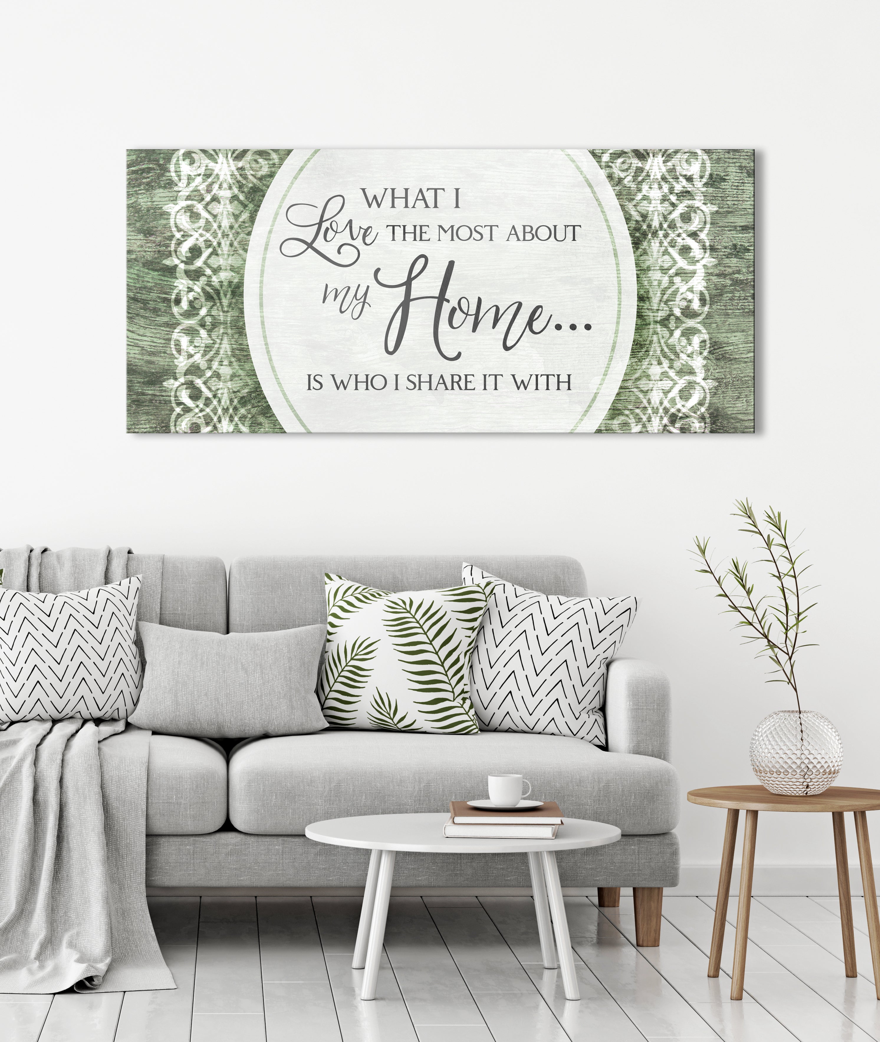 Hot! What I Love Most About My Home V6 Wood Frame Wall Art, Ready To Hang