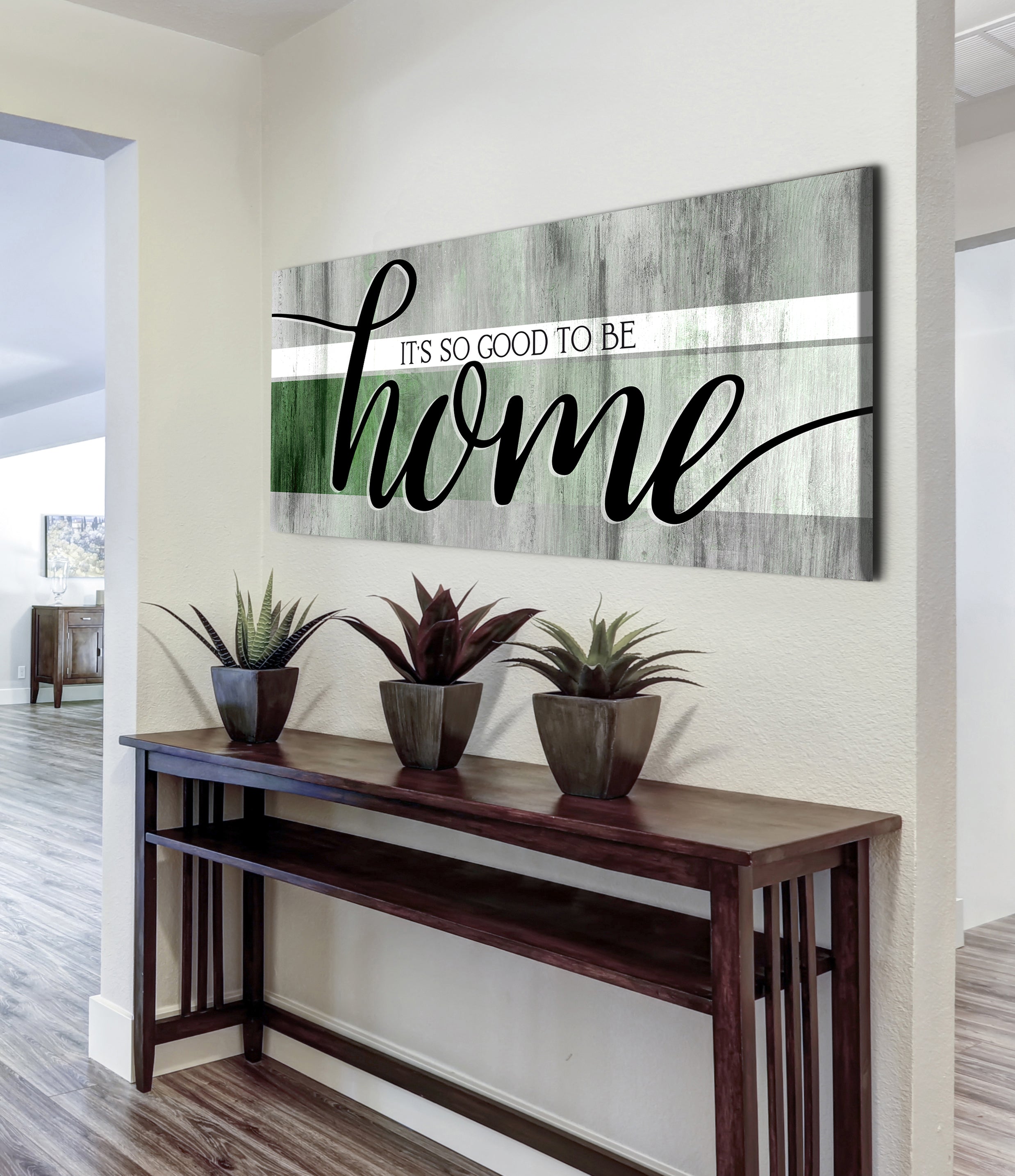 Exclusive! 'It's So Good To Be Home' Wall Art V8 with Wood Frame, Ready to Hang