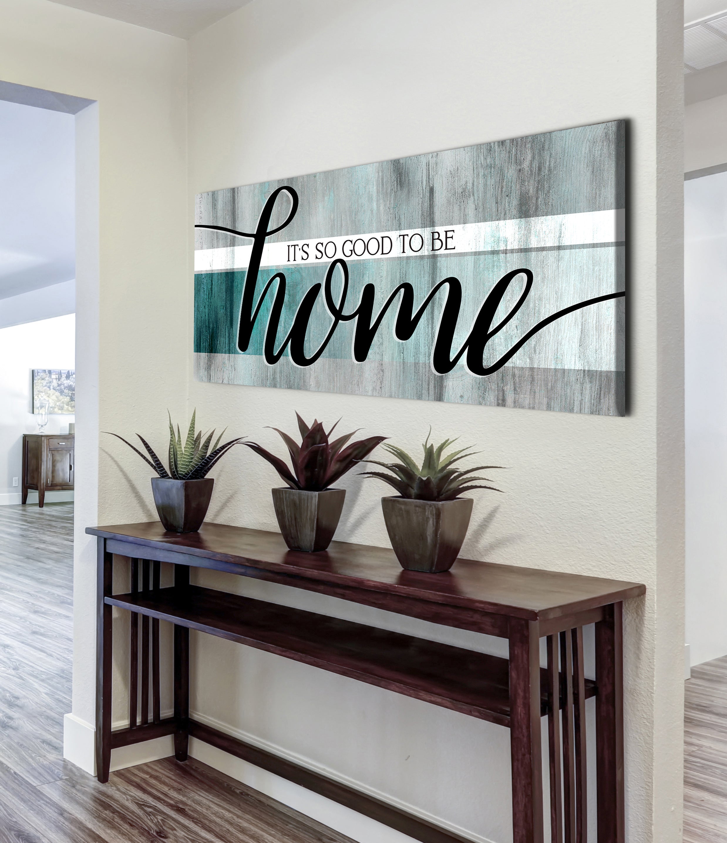 Exclusive! 'It's So Good To Be Home' Wall Art V8 with Wood Frame, Ready to Hang