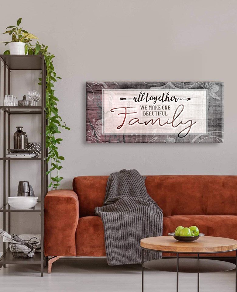 High - Quality Family Wall Art V2 with Wood Frame, Ready to Hang
