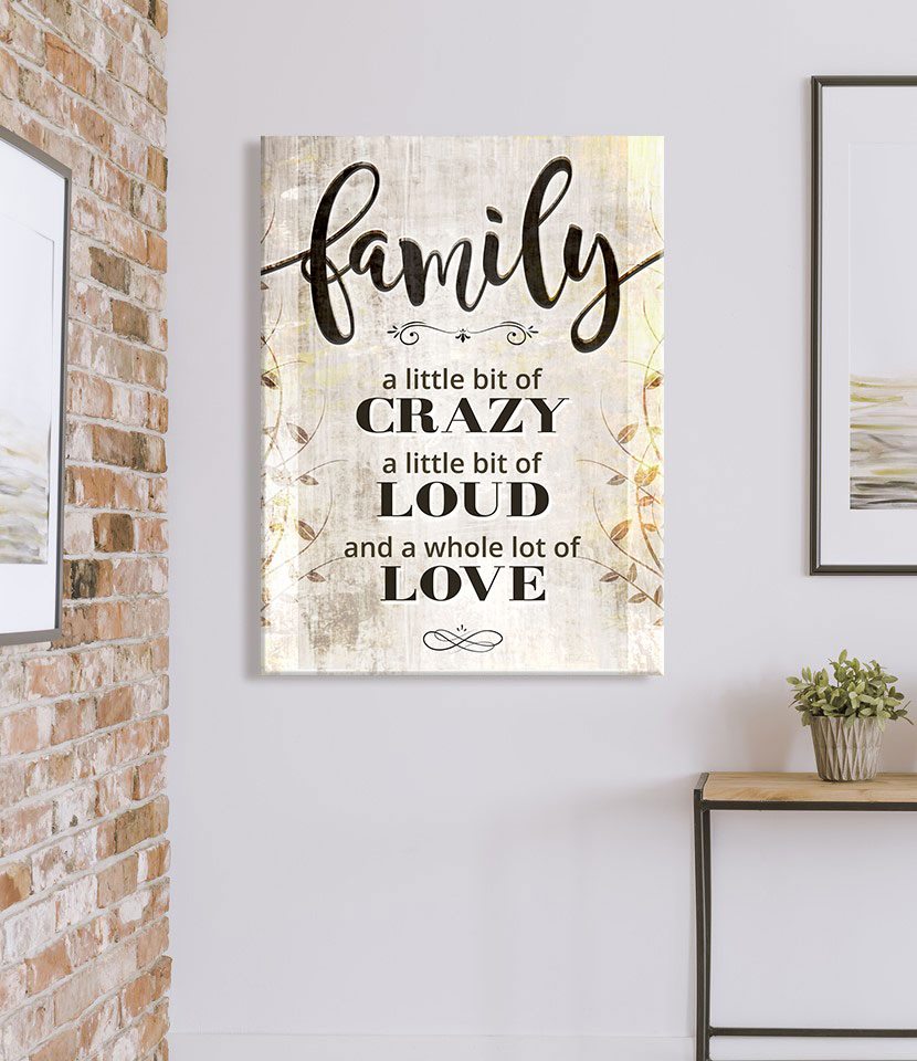 Hot Deal! Family Wall Art - Bit Crazy V11 (Wood Frame, Ready To Hang)