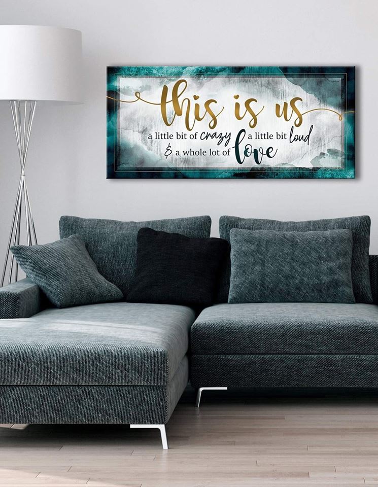 Hot Deal! Family Wall Art: 'This Is Us - A Bit of Crazy' (Wood Frame, Ready to Hang)