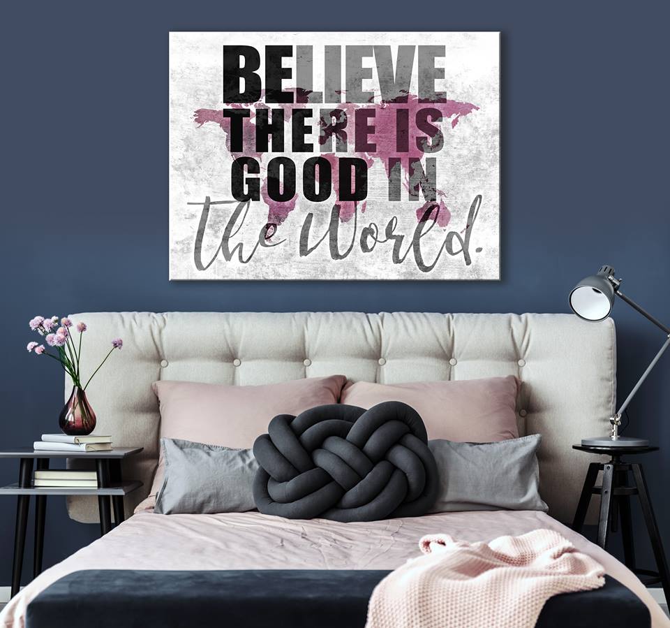 Exclusive Home Wall Art: 'Believe There Is Good In The World' with Wood Frame, Ready to Hang - Buy 2 Save 20%