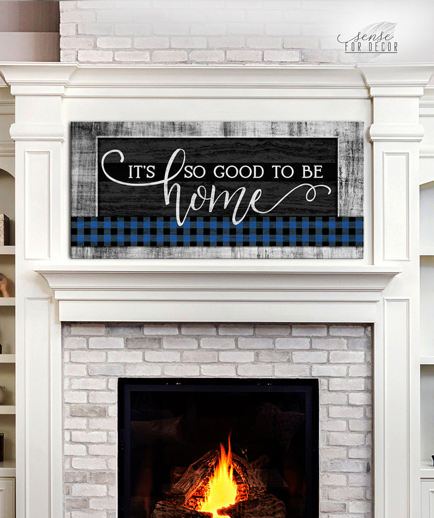 High - Quality Wood - Framed 'It's Good To Be Home' V11 Wall Art Ready To Hang