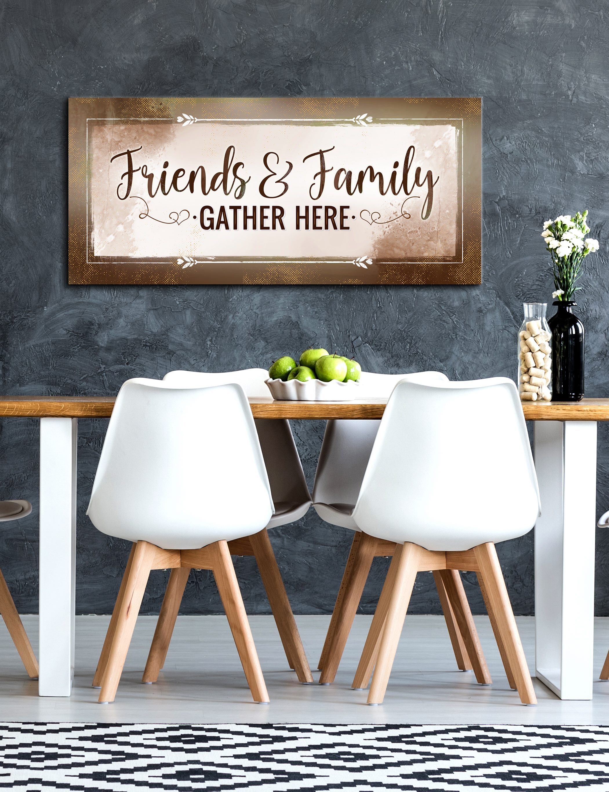 Hot! Friends & Family Wall Art with Wood Frame, Ready to Hang