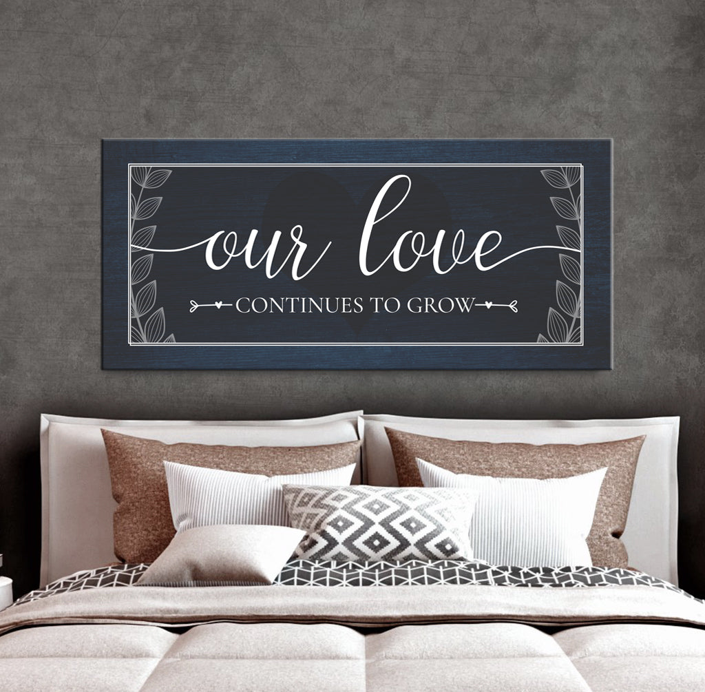 Hot Deal! Ready-to-Hang Wood Frame Couples Wall Art - Our Love Keeps Growing