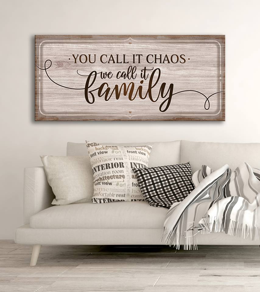 Family Wall Art V2: High - Quality Wood - Framed Canvas for Immediate Hanging