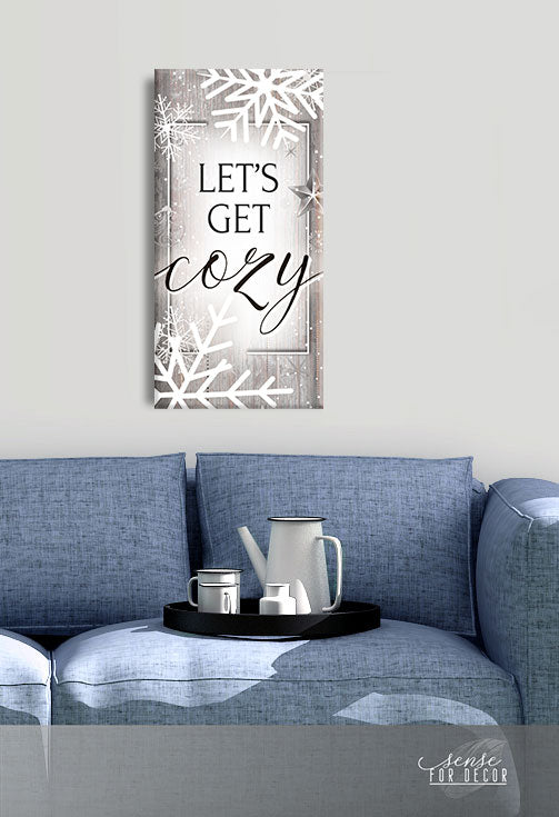 Cozy Holiday Wall Art V3: Wood Frame, Ready-to-Hang