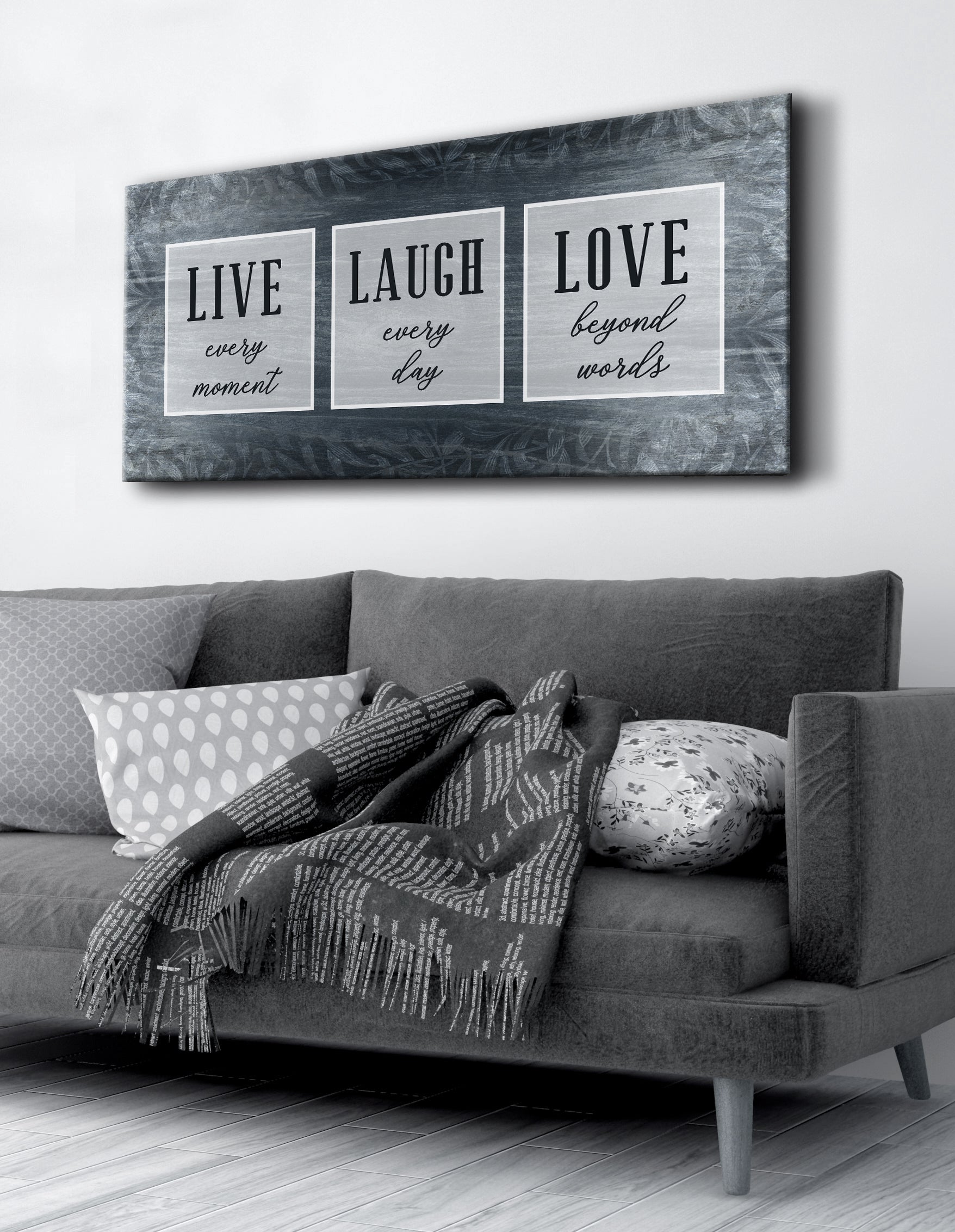 Exclusive! Home Wall Art - Live Every Moment V2 (Wood Frame, Ready To Hang)