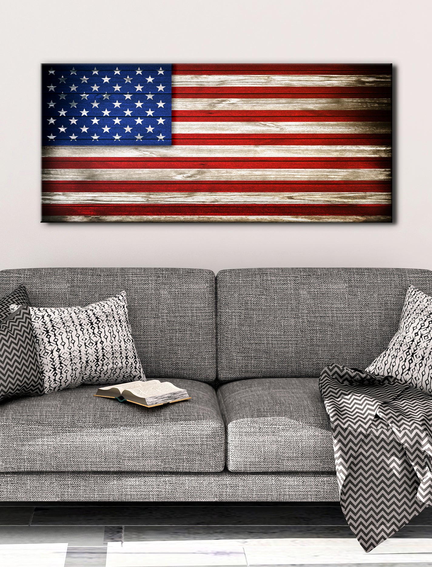 Exclusive Business Wall Art: Ready-to-Hang US Flag Map with Wood Frame - Buy 2 Save 20%