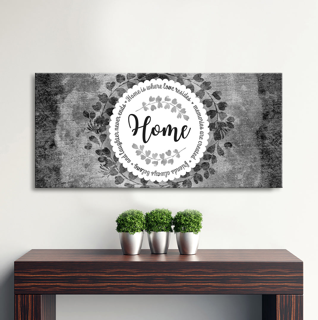 Exclusive Home Wall Art - 'Home is Where Love Resides' with Wood Frame, Ready to Hang! Buy 2 Save 20%