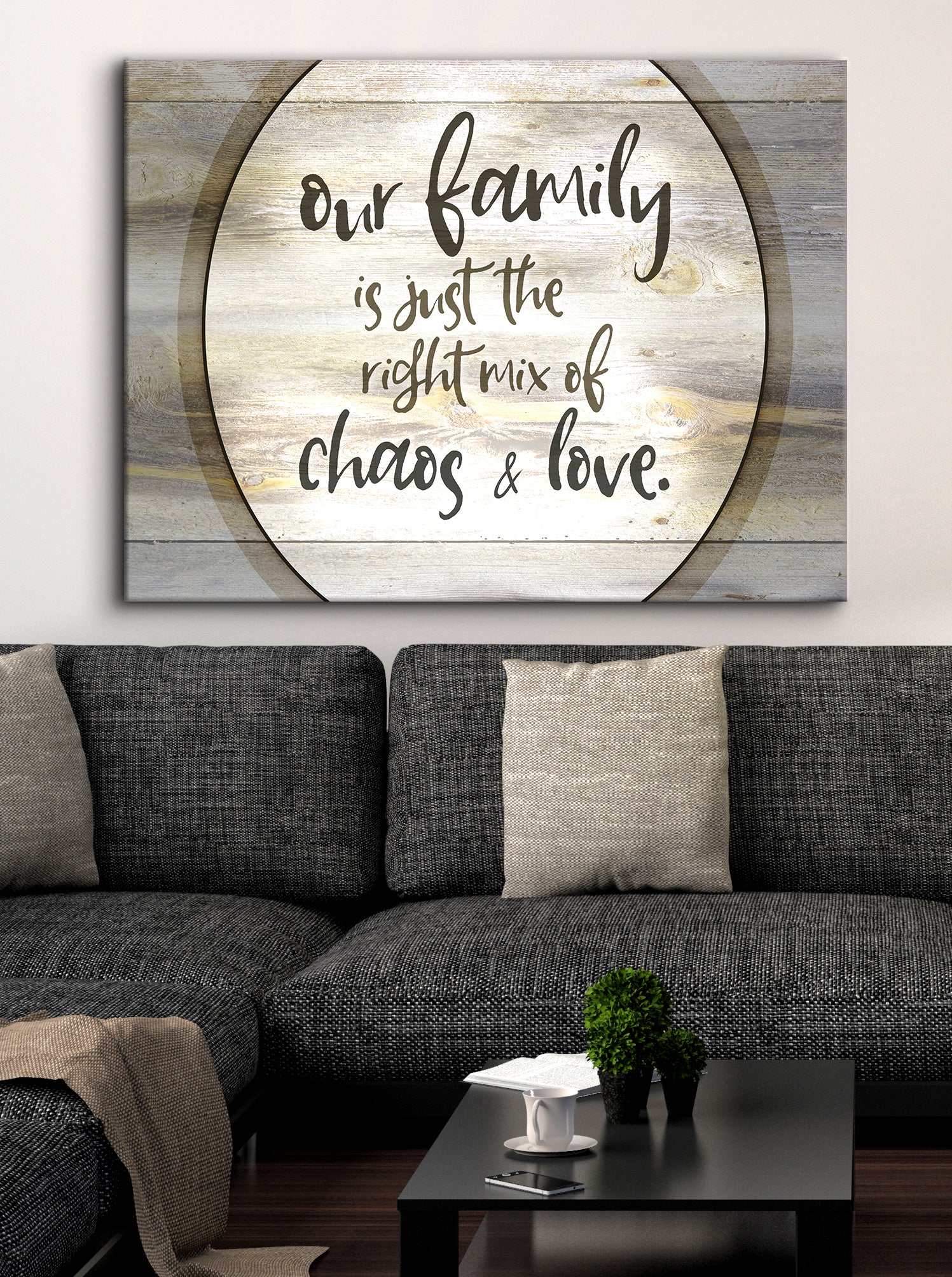 High - Quality Wood - Framed Family Wall Art: A Perfect Mix for Your Home (Ready To Hang)