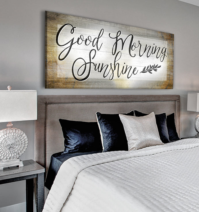 Hot Deal! Ready - To - Hang Wood - Framed Couples Wall Art: Good morning sunshine