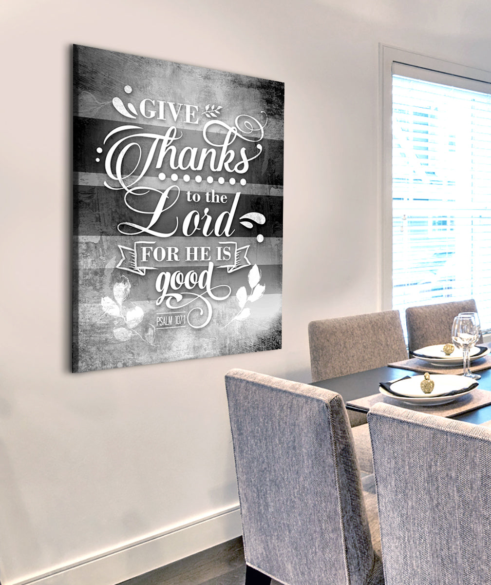 High - Quality Christian 'Give Thanks to the Lord' Wood - Framed Wall Art, Ready to Hang