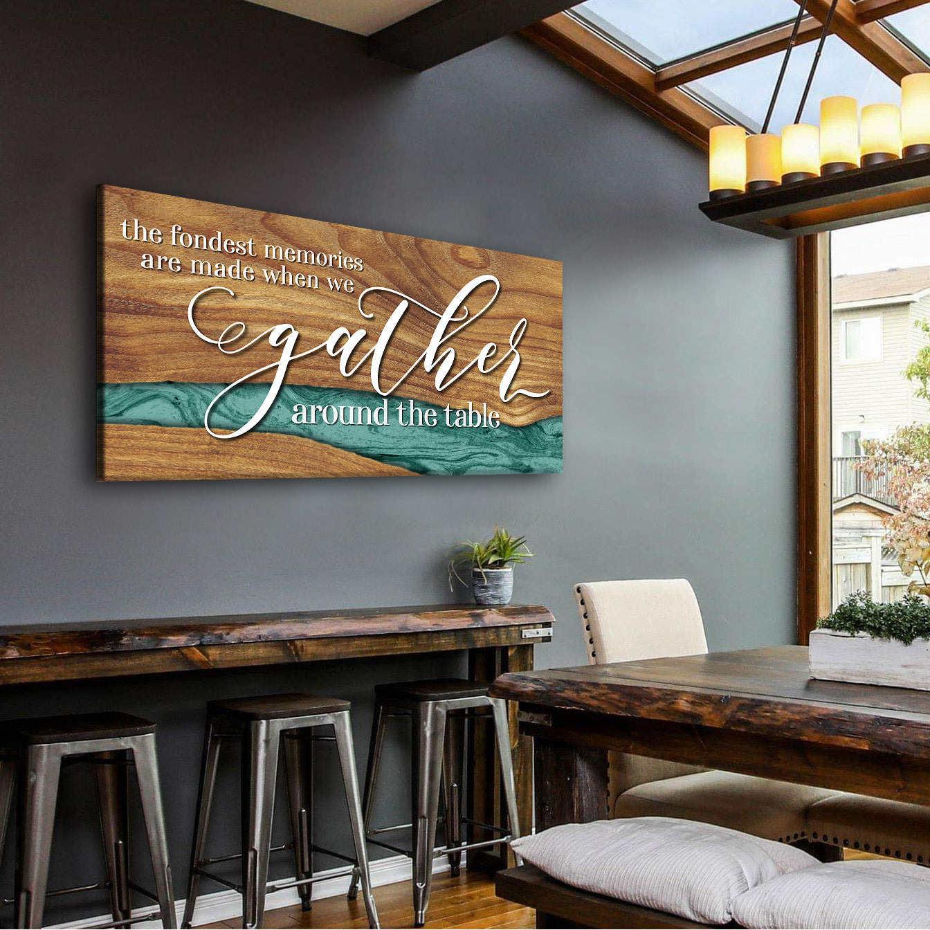 Christian Wall Art - Gather Around the Table, Wood Frame, Ready to Hang! Buy 2, Save 20%