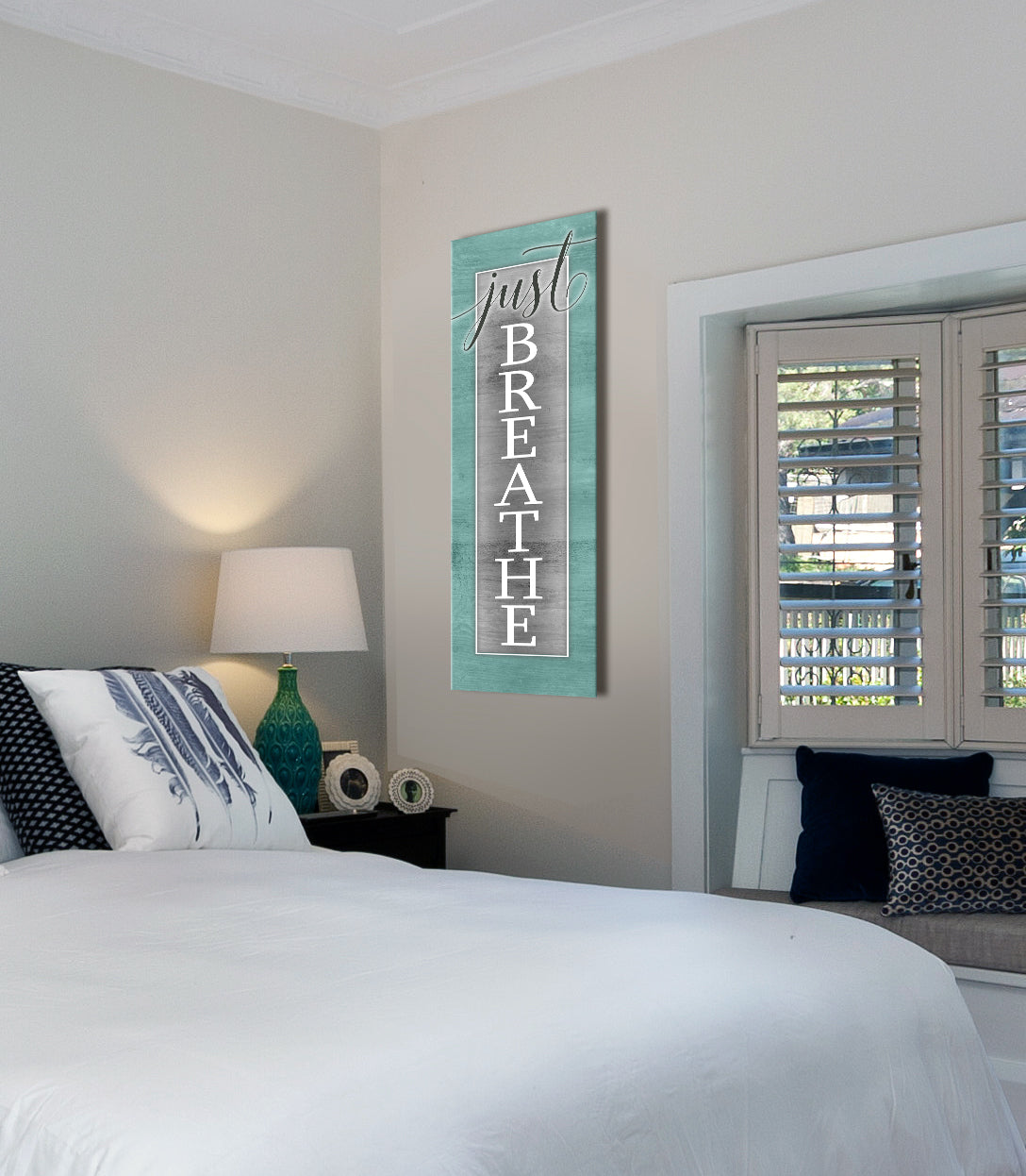 Exclusive Home Wall Art: Just Breathe V2 - Wood Framed and Ready to Hang, Buy 2 Get 20% Off!