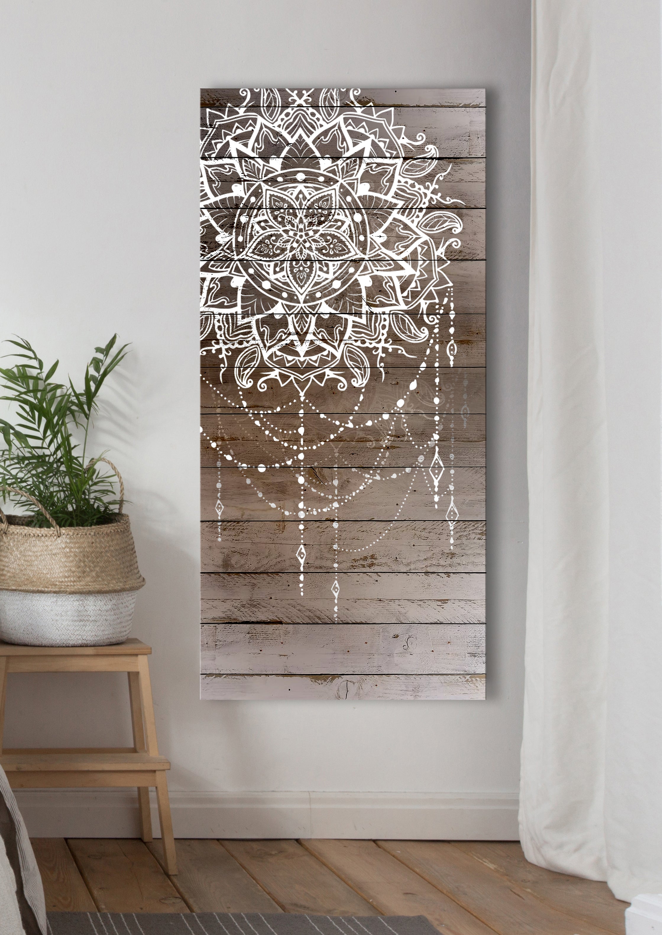 Hot Deal! Boho Wood Frame Wall Art Ready To Hang