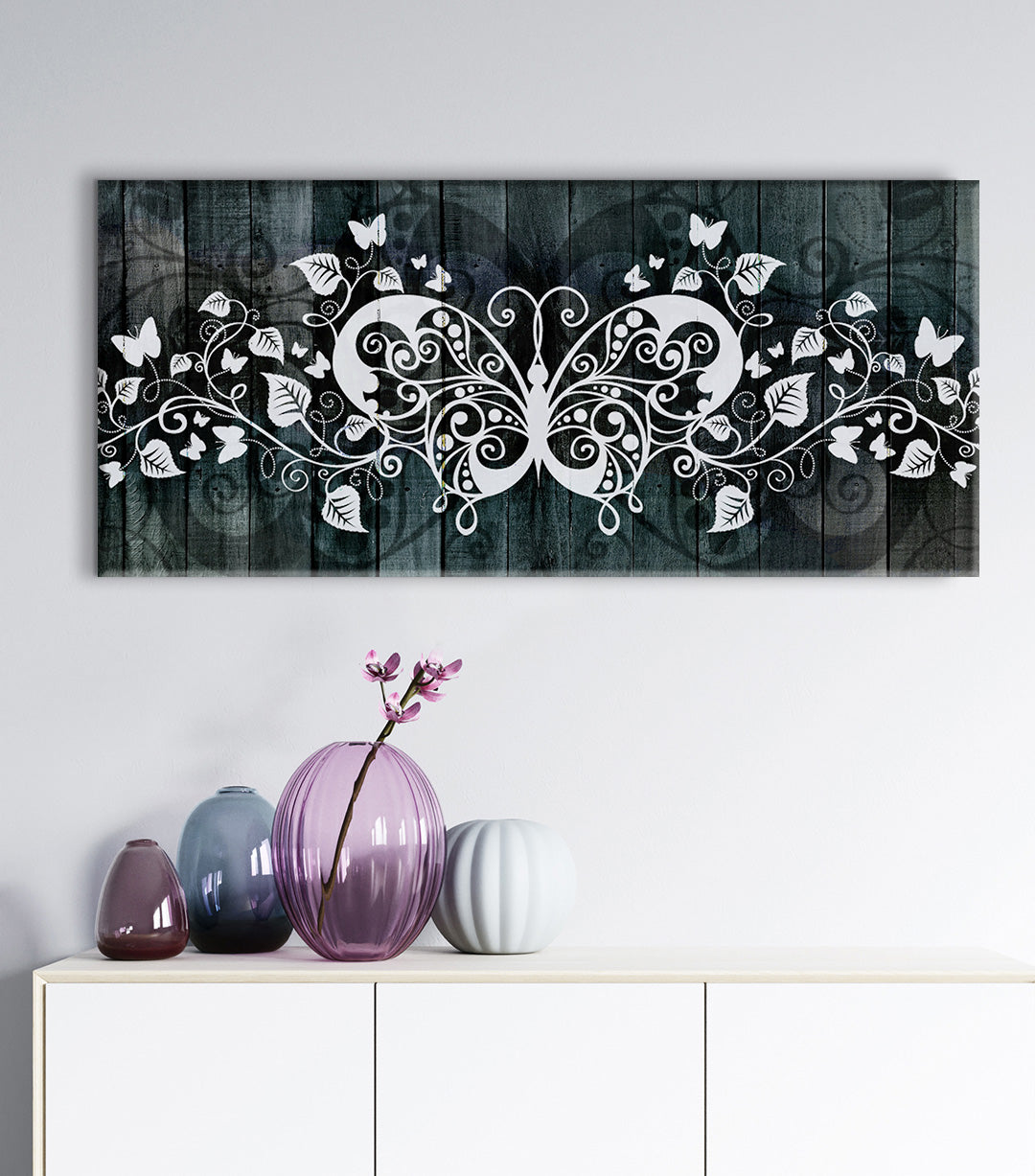 Hot! Boho Butterfly Mandala Wall Art (Wood Frame, Ready To Hang) V2