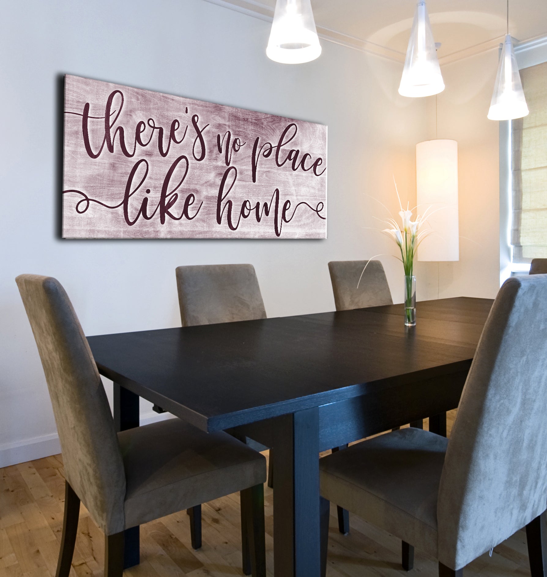 High - Quality Wood - Framed 'There's No Place Like Home' Wall Art, Ready to Hang