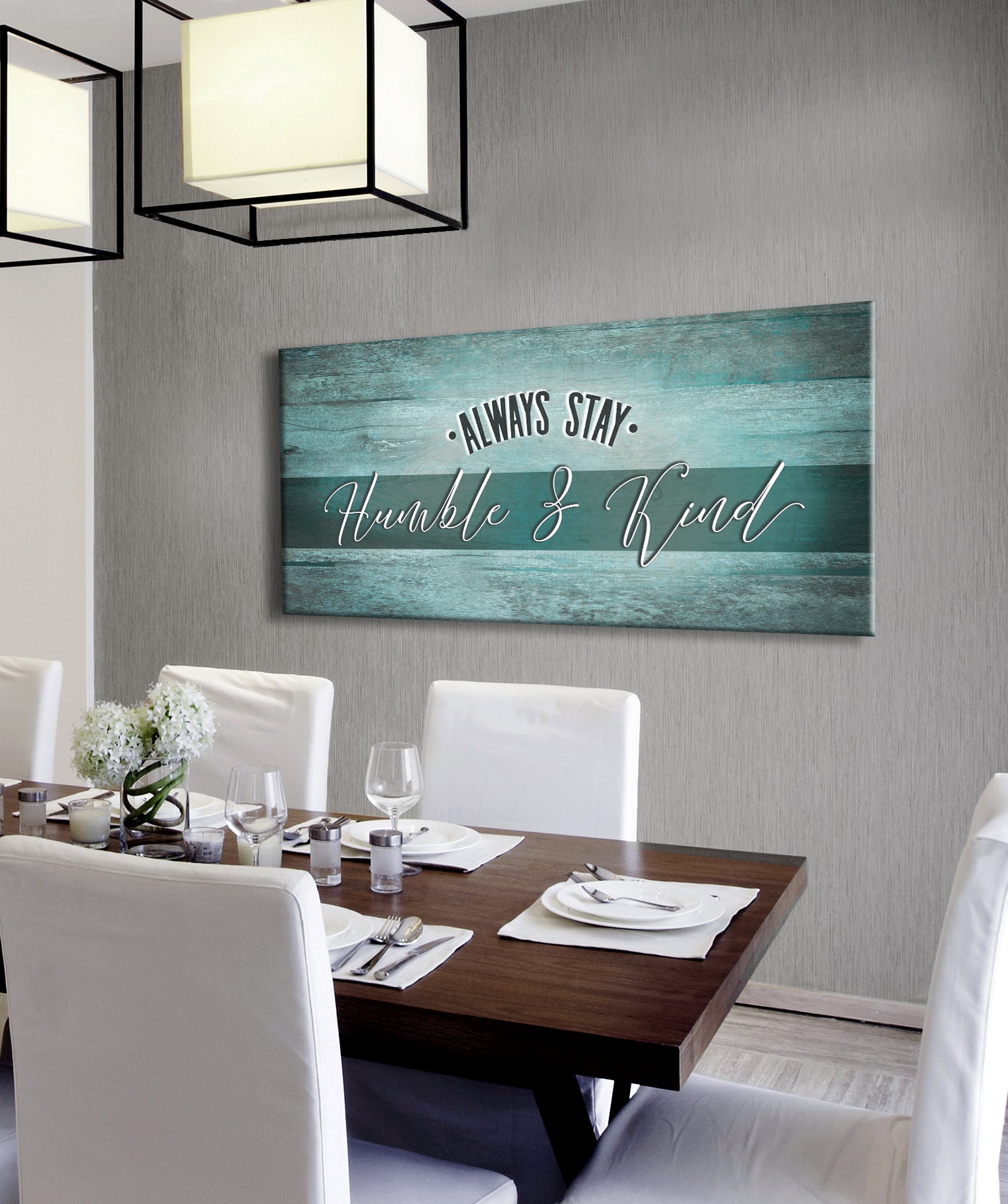 Limited Time Offer! High - Quality Wood - Framed Home Wall Art - Always Stay Humble And Kind V4, Ready To Hang