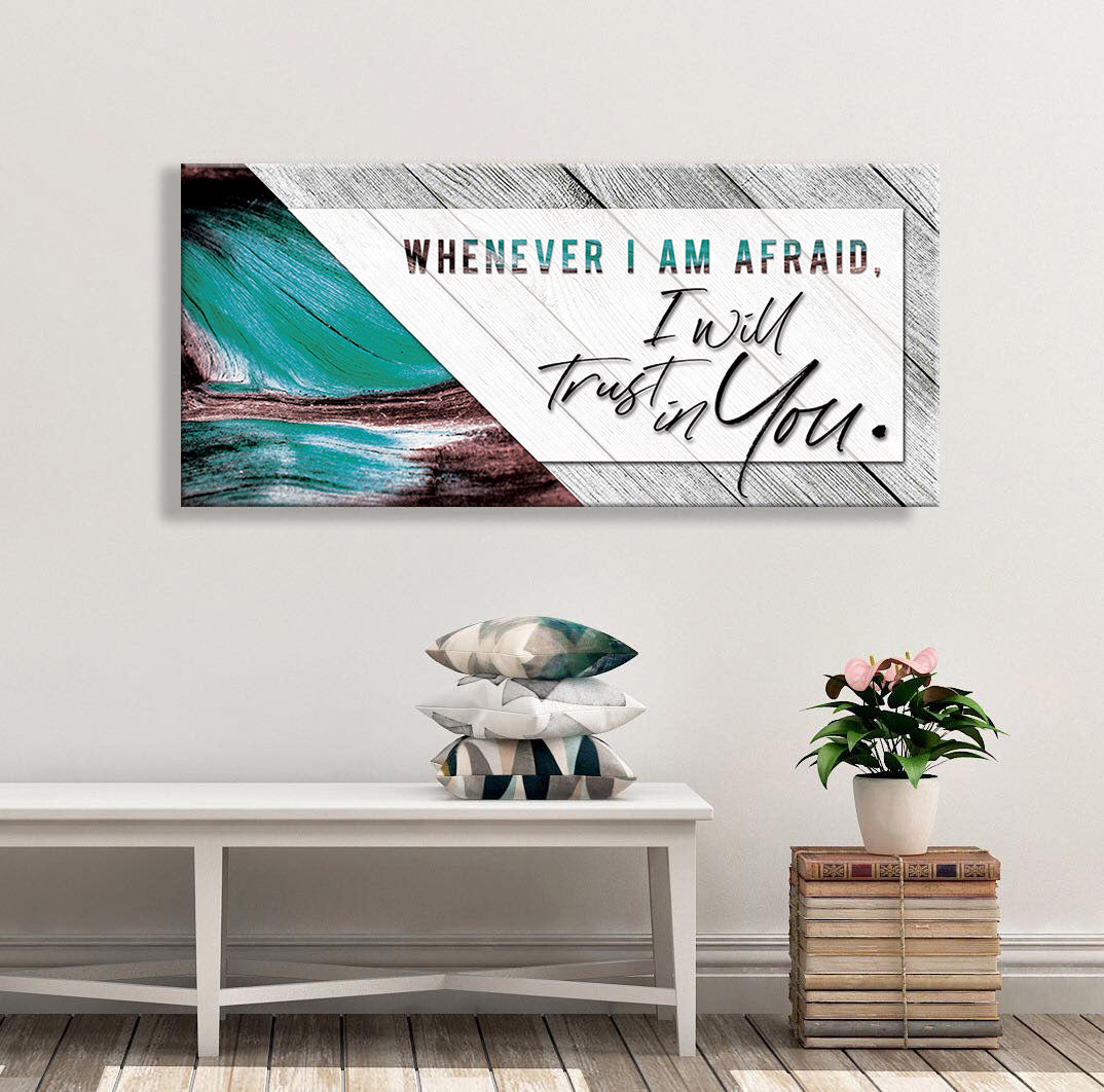 Exclusive Offer! Christian Wall Art - 'I Will Trust in You' with Wood Frame, Ready to Hang