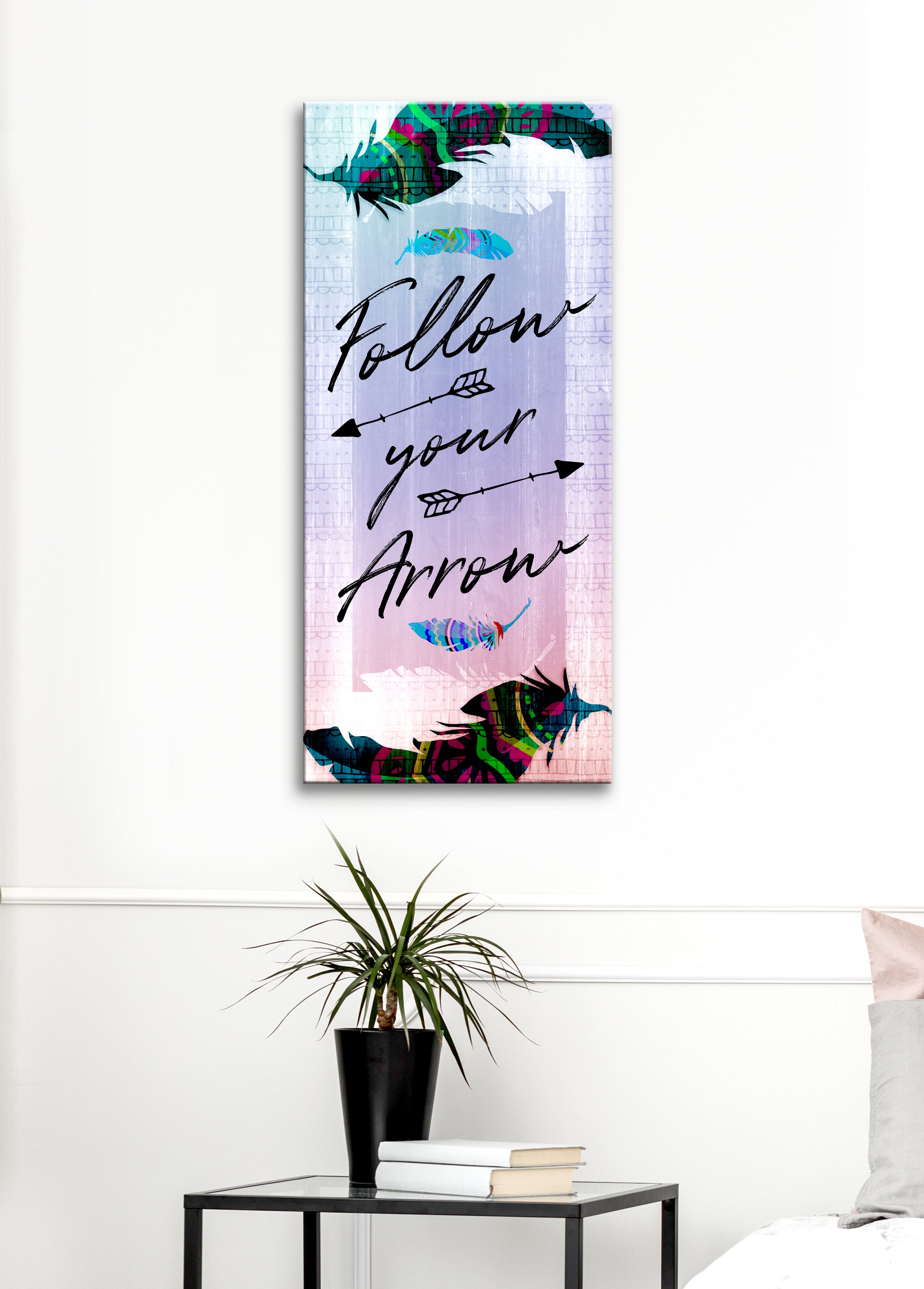 High - Quality Teen Wall Art: Follow Your Arrow, Wood Frame for Easy Hanging