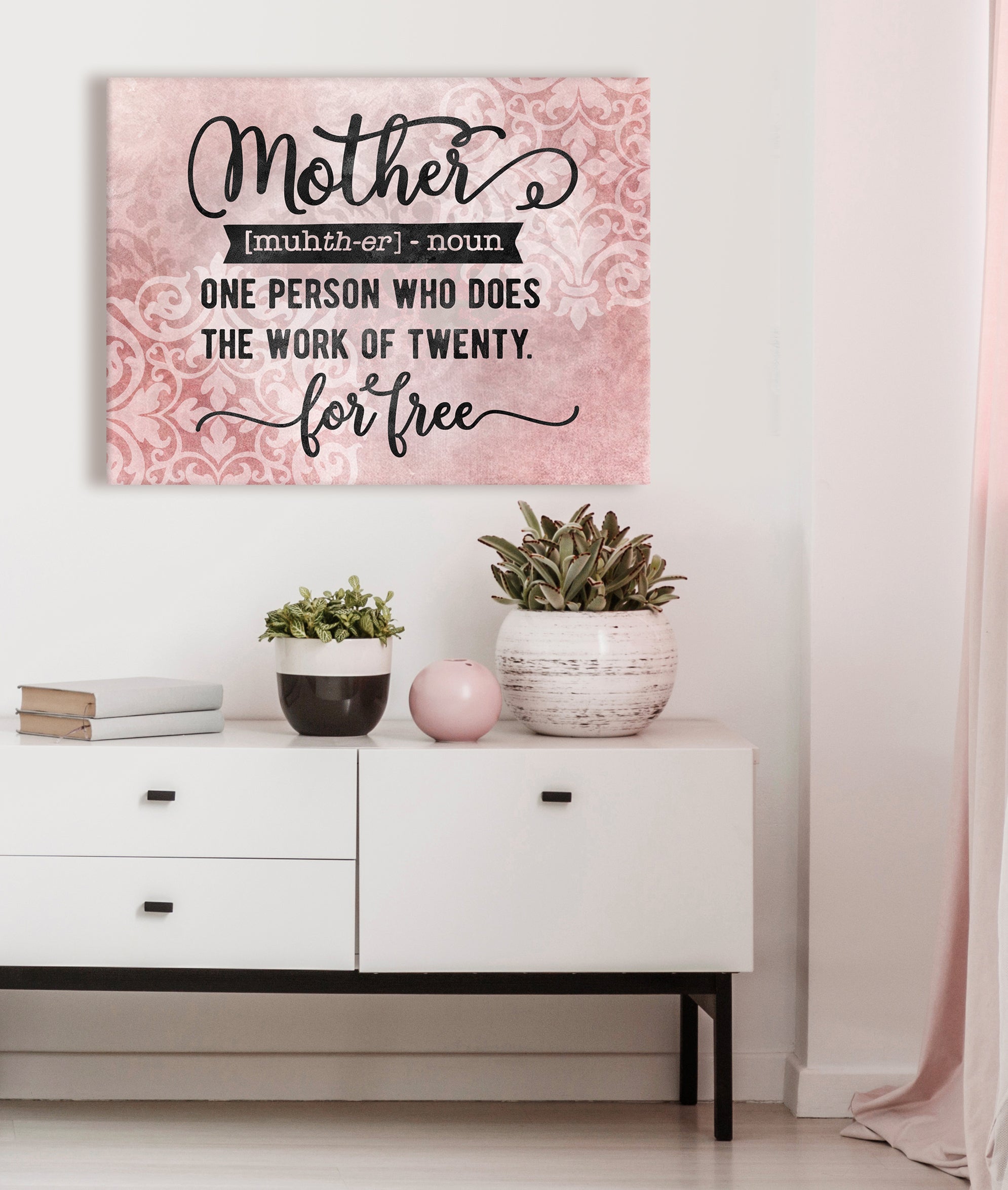 Ready-to-Hang Wood Frame Mother Wall Art: Definition Style