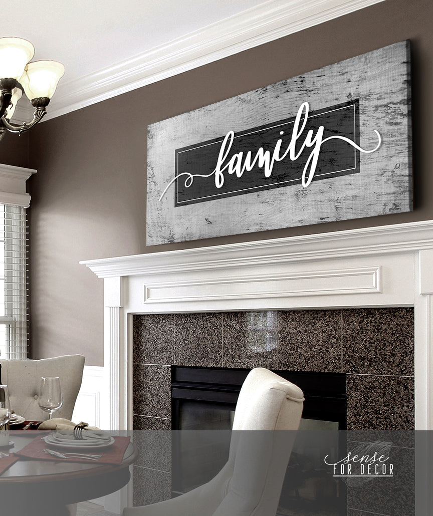 Family Word Sign V13: Ready-To-Hang Wood Frame Wall Art - Buy 2, Save 20%