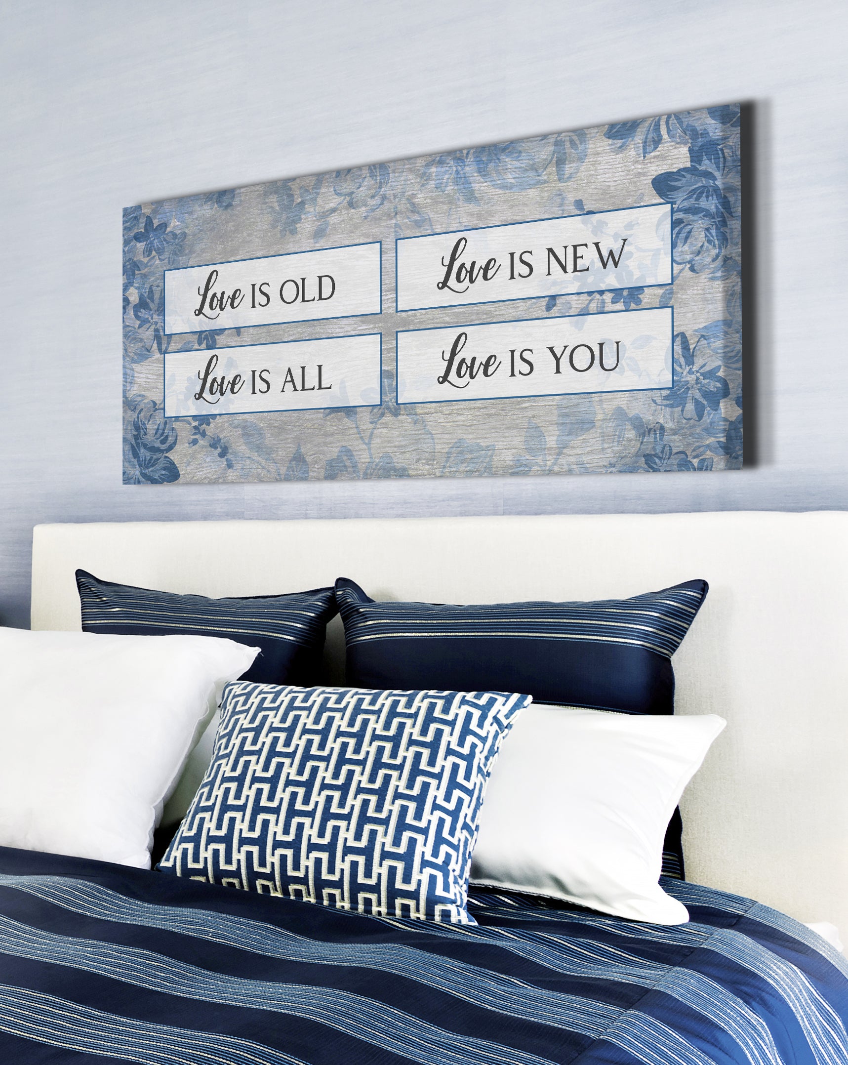 Hot! Couples Wall Art: Love Is Old New All You V2 (Wood Frame, Ready to Hang)