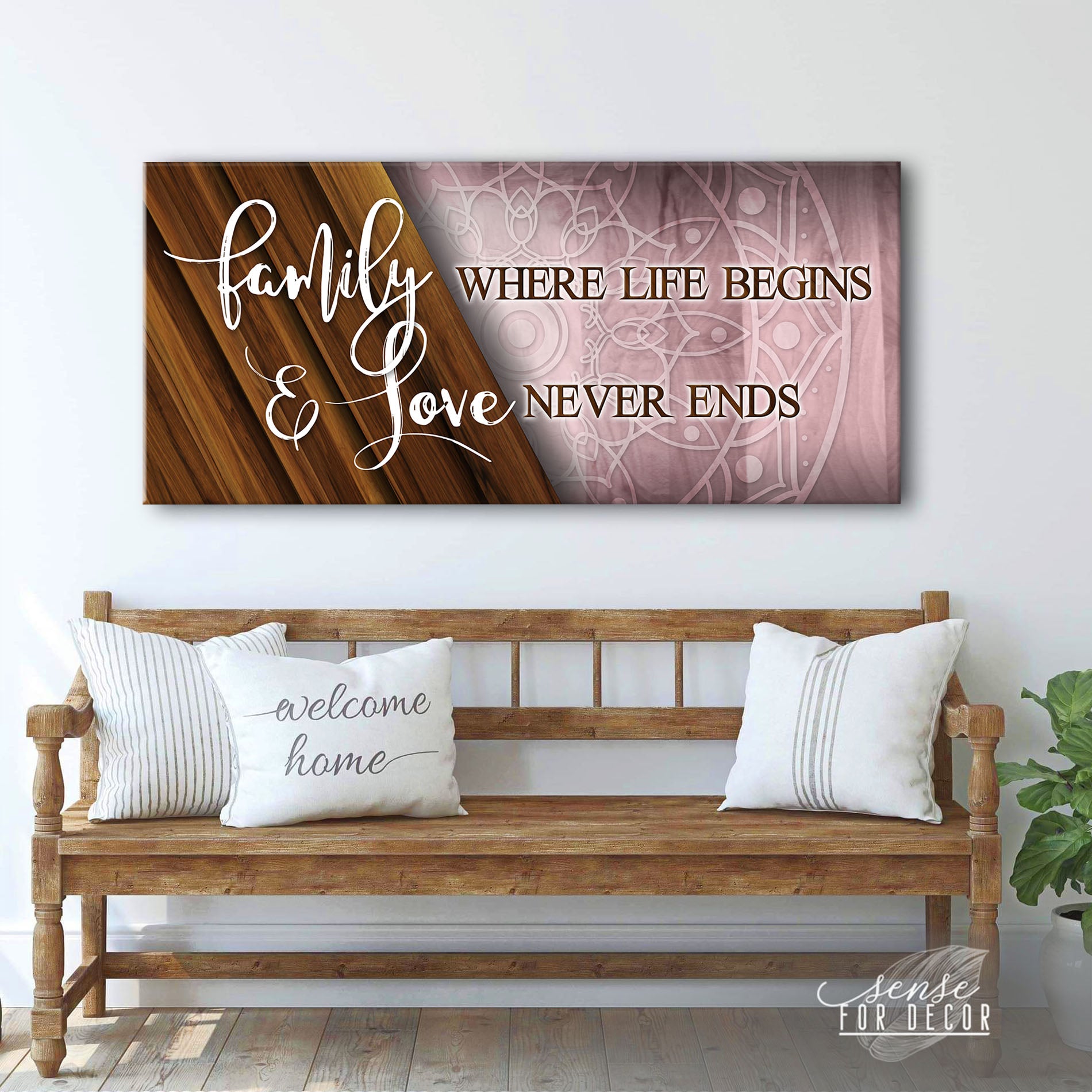 High - Quality Wood - Framed Family and Love Wall Art, Ready to Hang