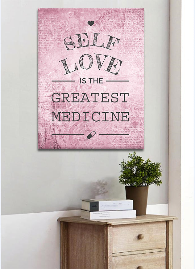 Hot Deal! High - quality Self Love Wall Art with Wood Frame, Ready to Hang for Your Home