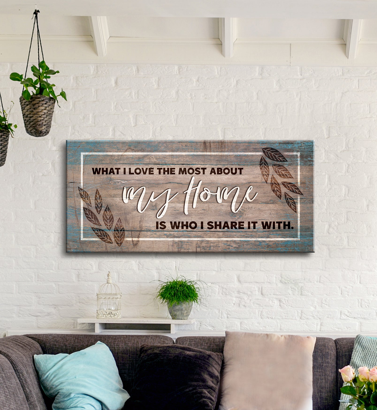 Hot Deal! Ready-to-Hang Wood Frame Home Wall Art - What I Love Most About My Home V2