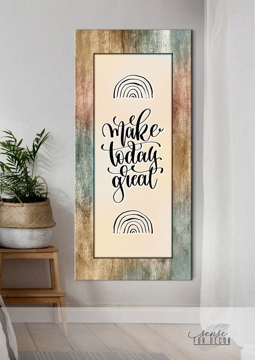 Inspire Wall Art: Ready-to-Hang Wood Frame, Make Today Count! Get 20% Off When You Buy 2