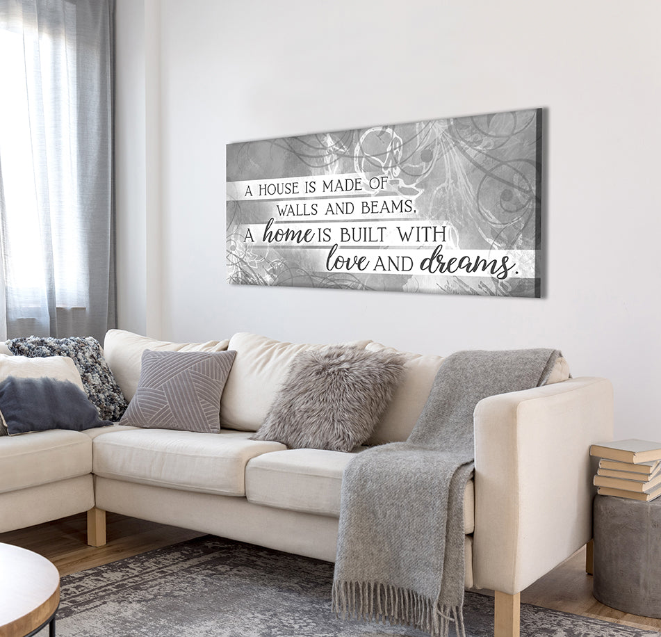 Exclusive Home Wall Art: A House Made of Walls and Beams V3 (Wood Frame, Ready to Hang), Buy 2 Save 20%