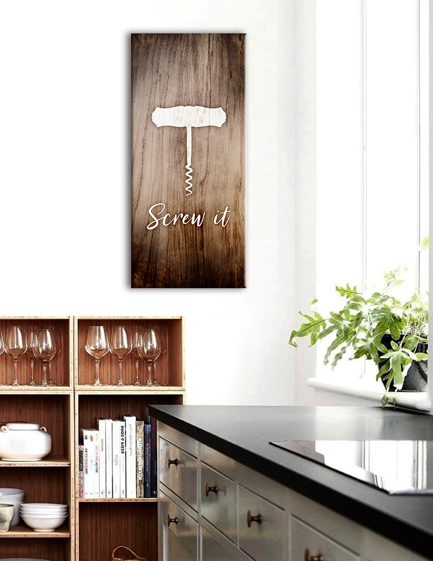 Kitchen Wall Art: Ready-to-Hang Wood Frame - Screw It! Get 20% Off on 2+