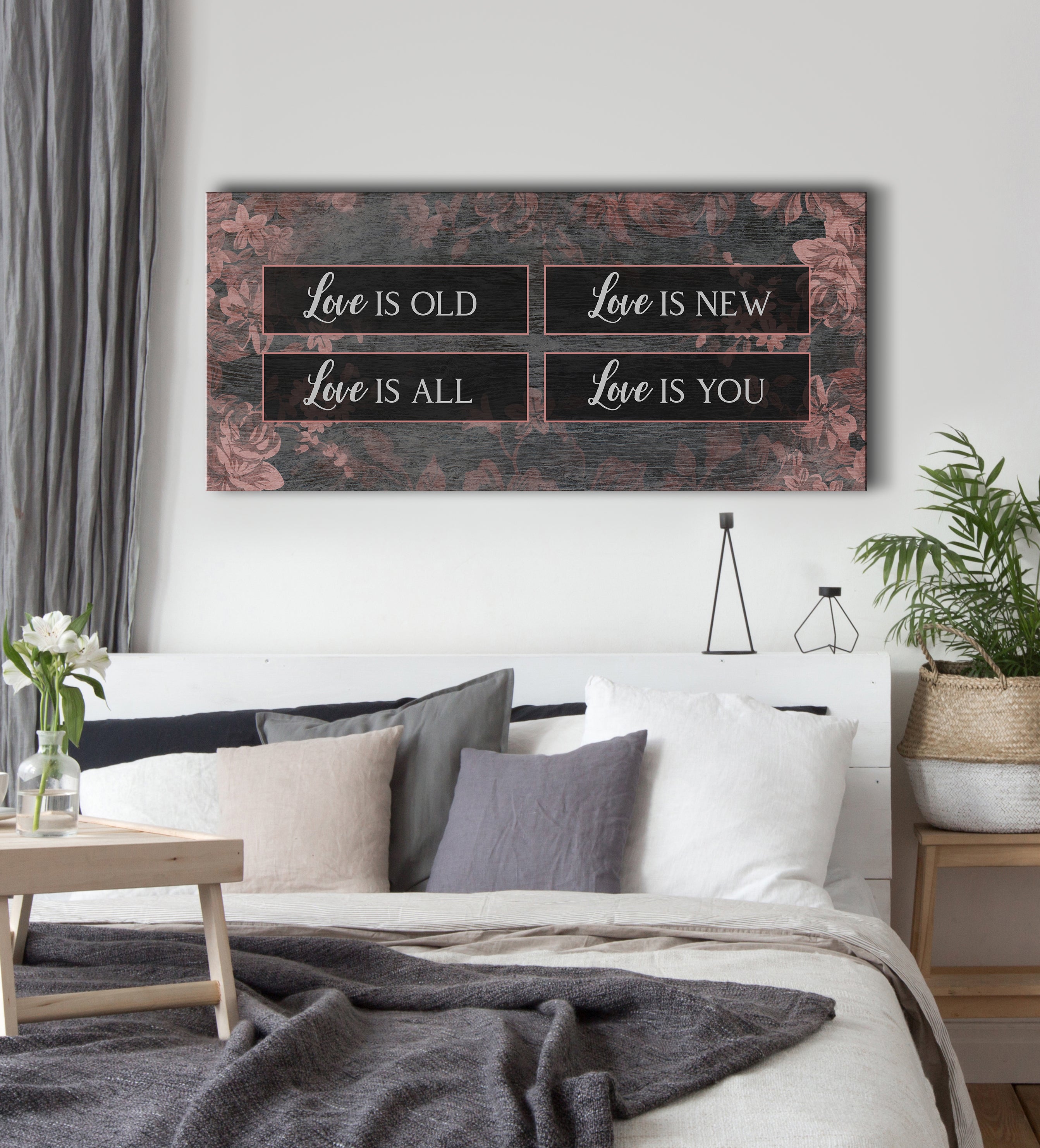 Hot! Couples Wall Art: Love Is Old New All You V2 (Wood Frame, Ready to Hang)
