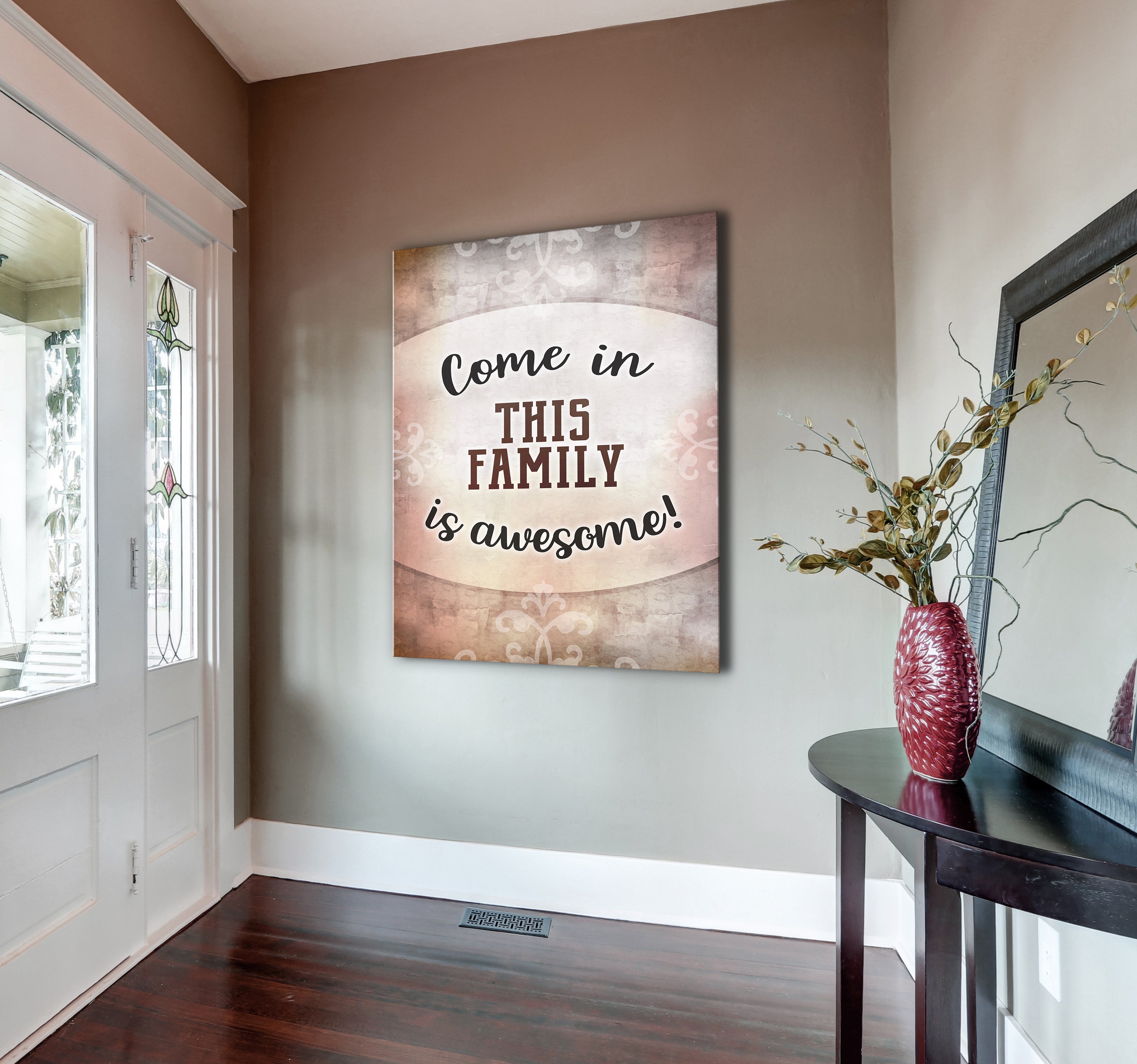 Exclusive Family Wall Art: 'This Family Is Awesome' Wood Frame, Ready To Hang - Buy 2, Save 20%