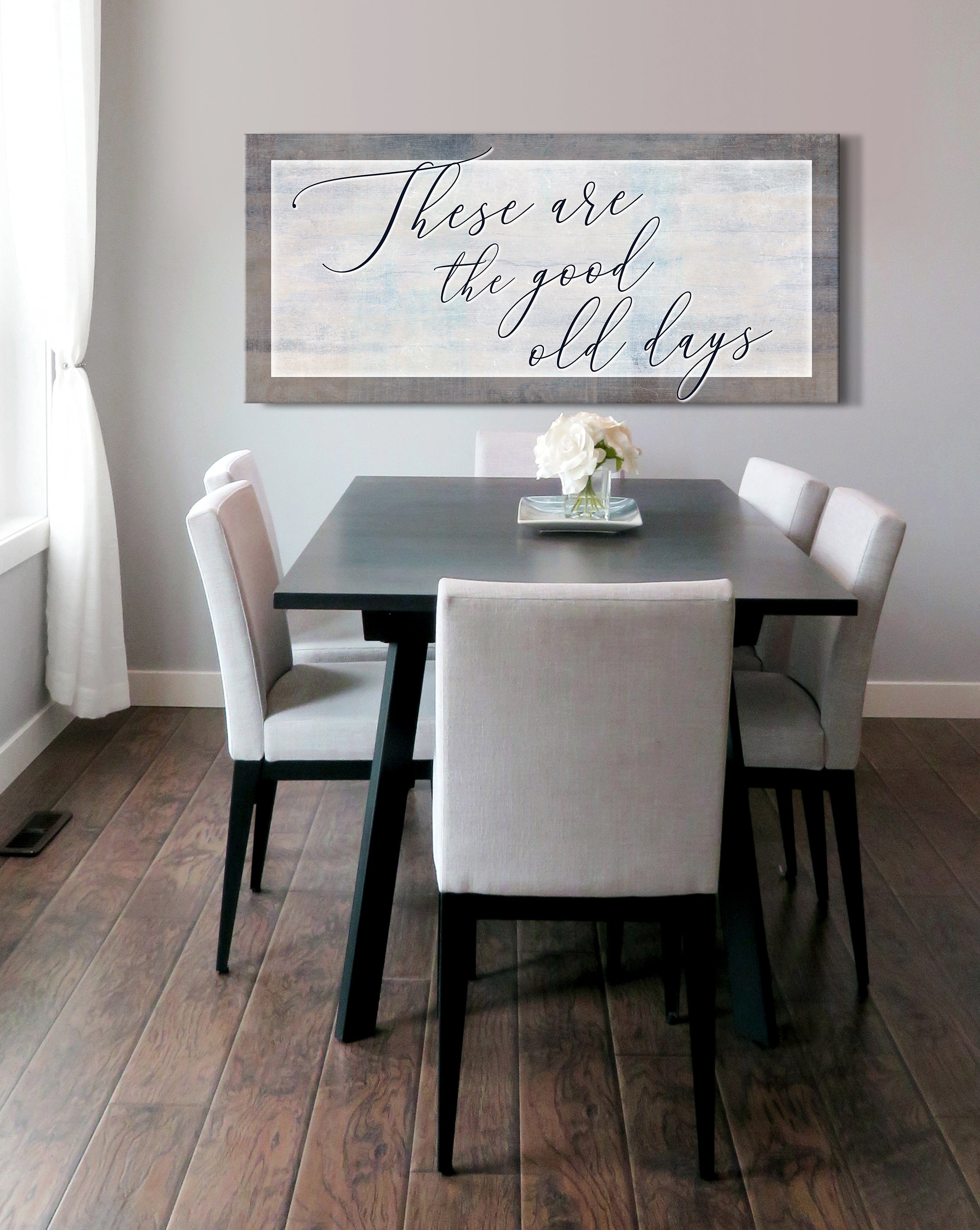Exclusive Home Wall Art: 'These Are The Good Old Days' with Wood Frame, Ready to Hang - Buy 2 Save 20%