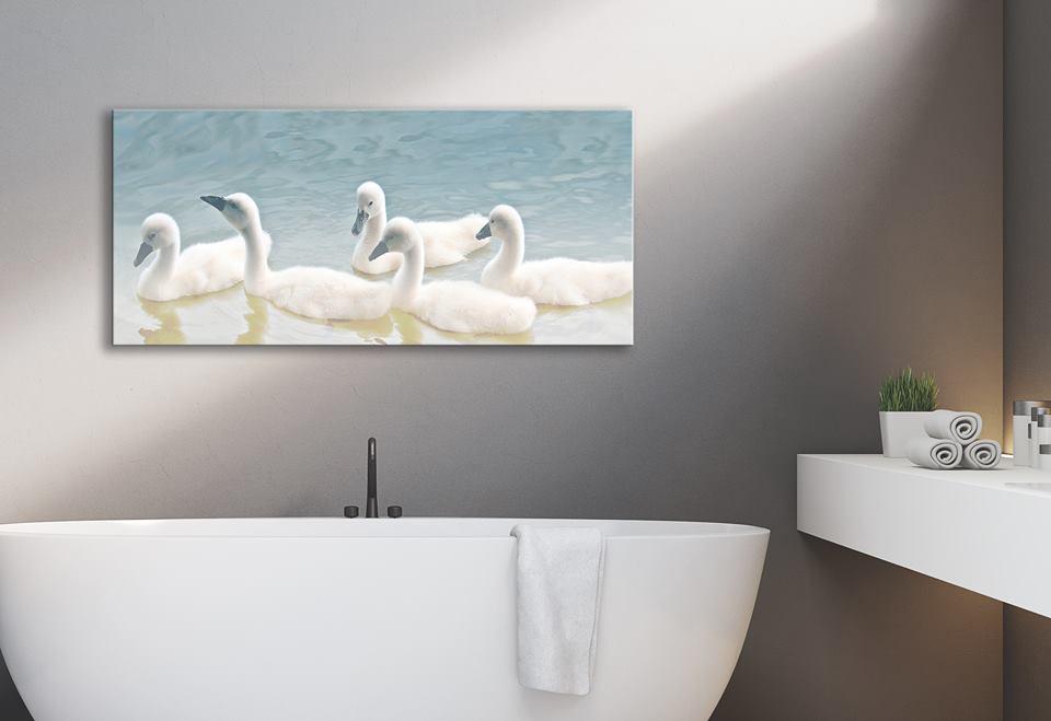 High - quality Ready - to - Hang Swan Bird Wall Art with Wood Frame