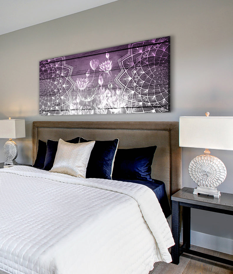 Hot! Boho Mandala Wall Art V4 with Wood Frame, Ready to Hang