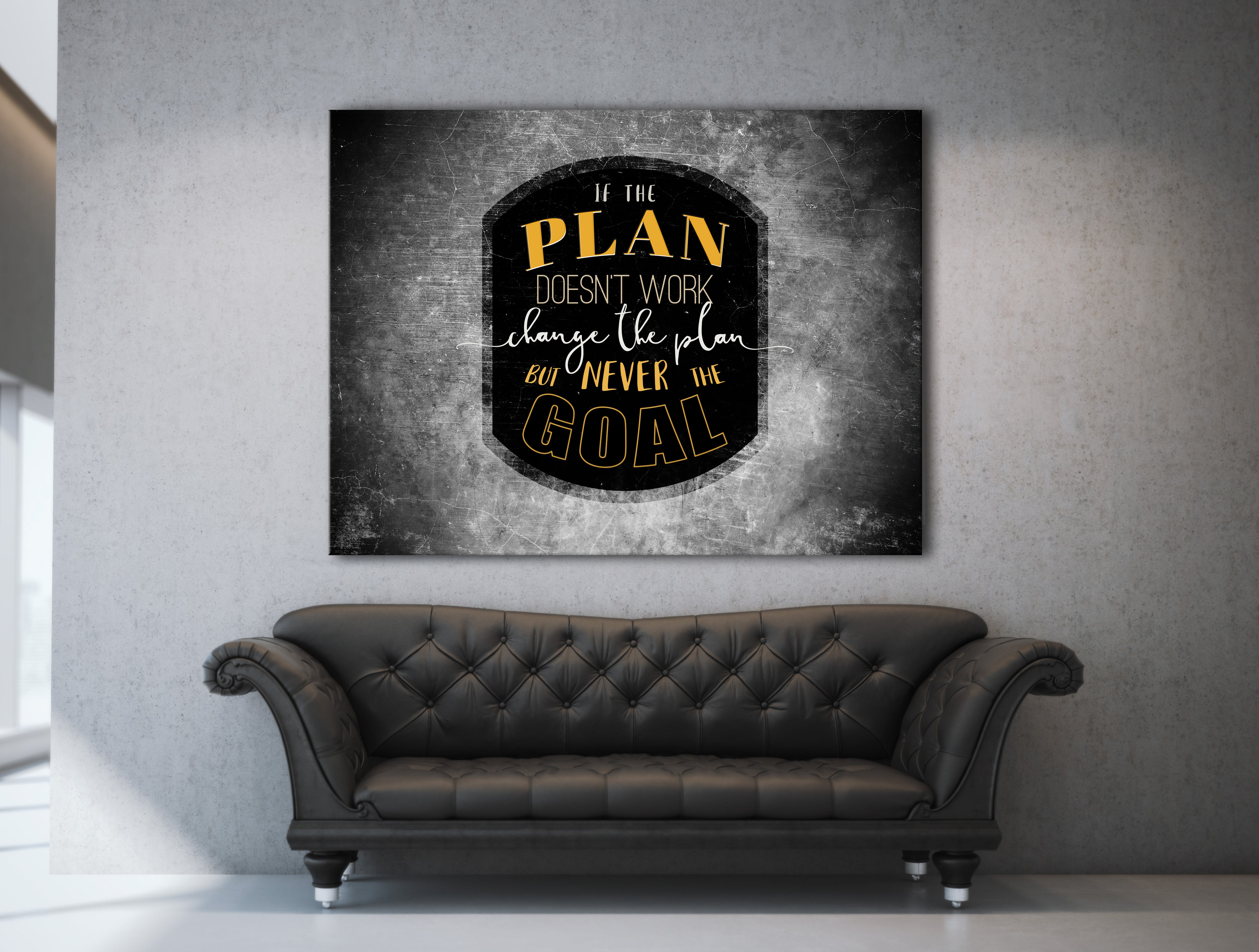 Exclusive Fitness Wall Art - 'If The Plan Doesn't Work' with Wood Frame, Ready to Hang! Buy 2 Save 20%