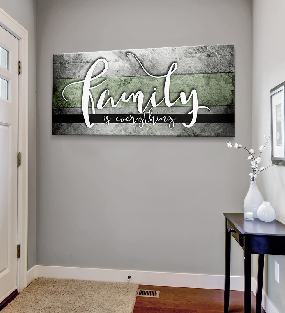 High - Quality Wood - Framed Family Wall Art: Family Is Everything V4, Ready To Hang
