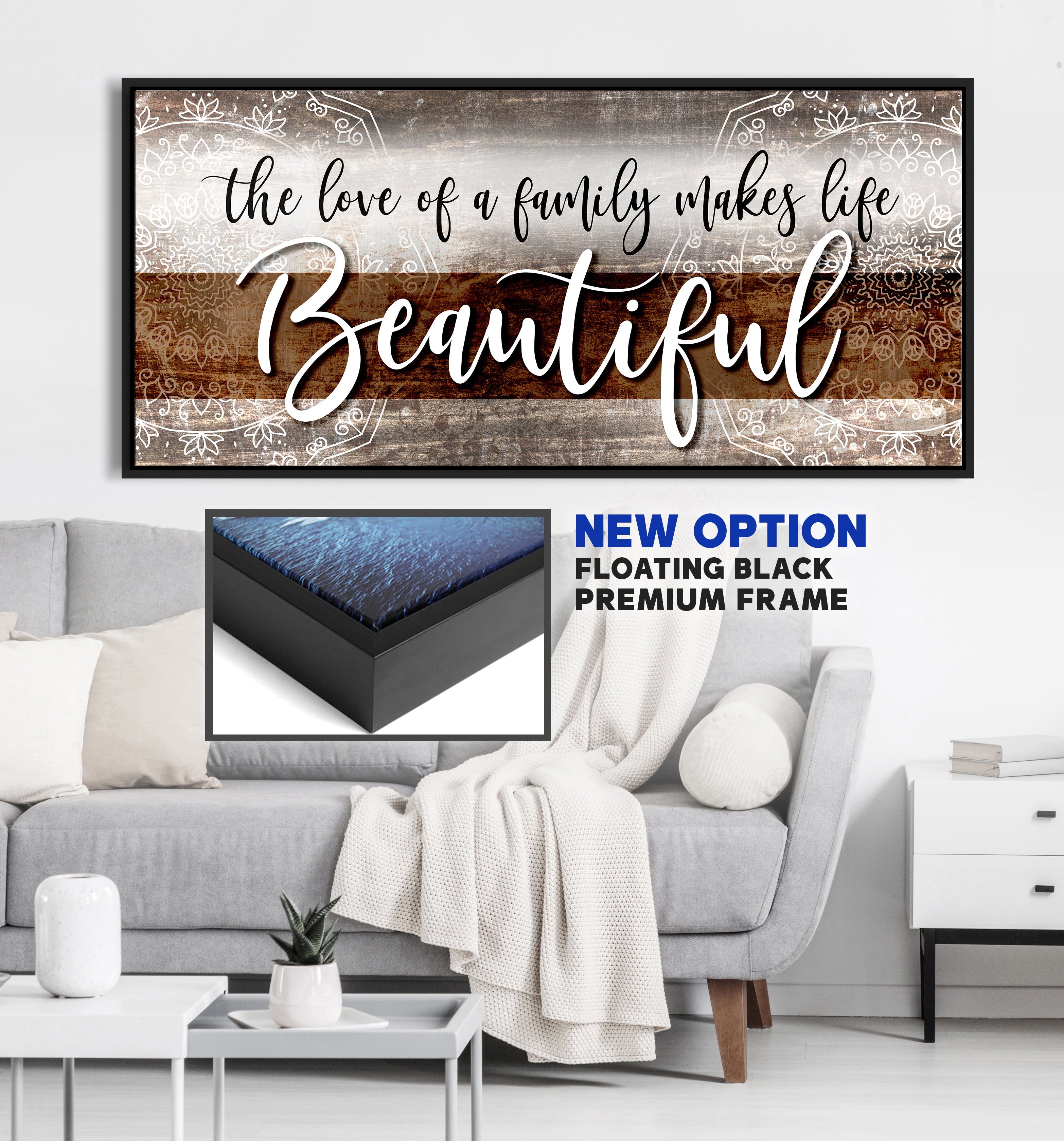 Boho Family Wall Art - Wood Frame, Ready To Hang! Buy 2 Get 20% Off