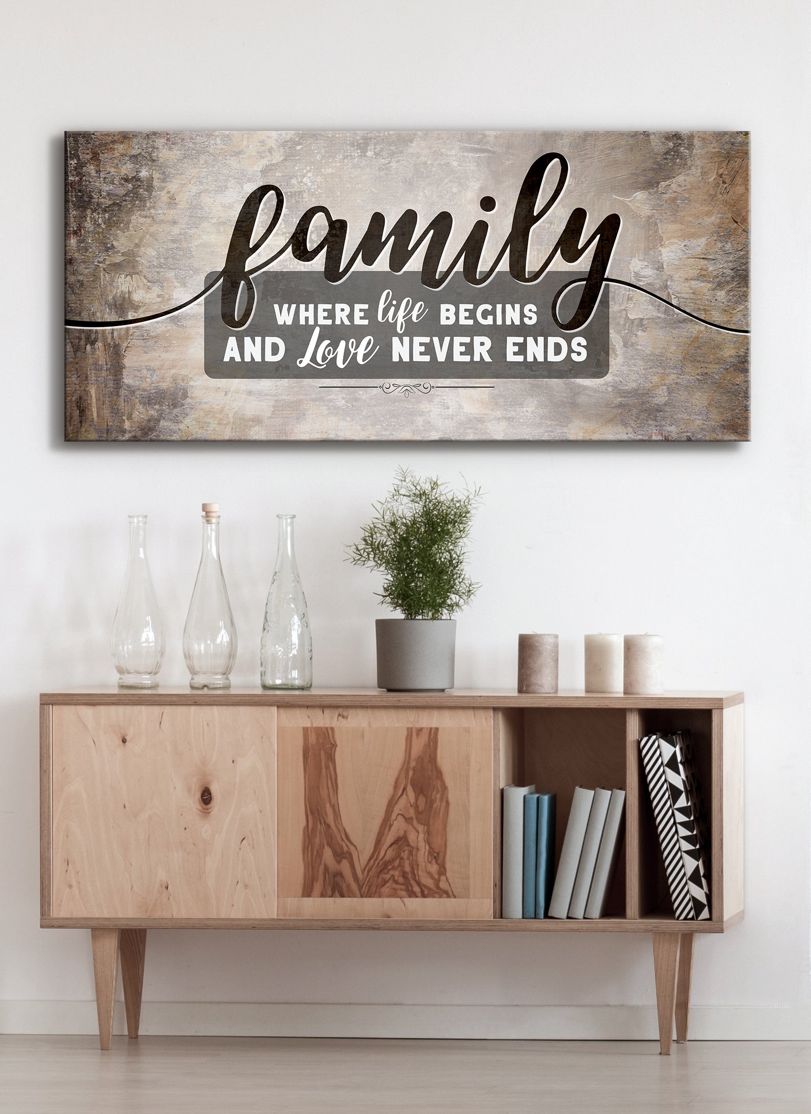 Hot! Family Wall Art V8 with Wood Frame, Ready To Hang